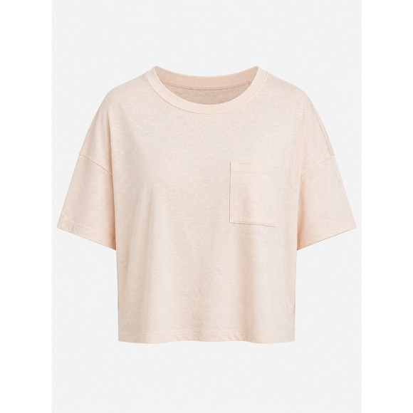 Everlane Tops - New Everlane Box Cut Crop Top Pocket Tee Pink Elevated Basic Large Minimalist